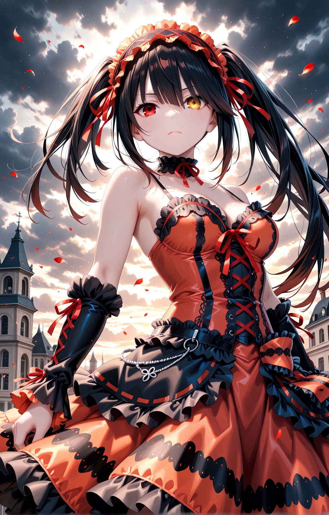 1girl,  serious expression,  tokisaki kurumi on Tensor.Art