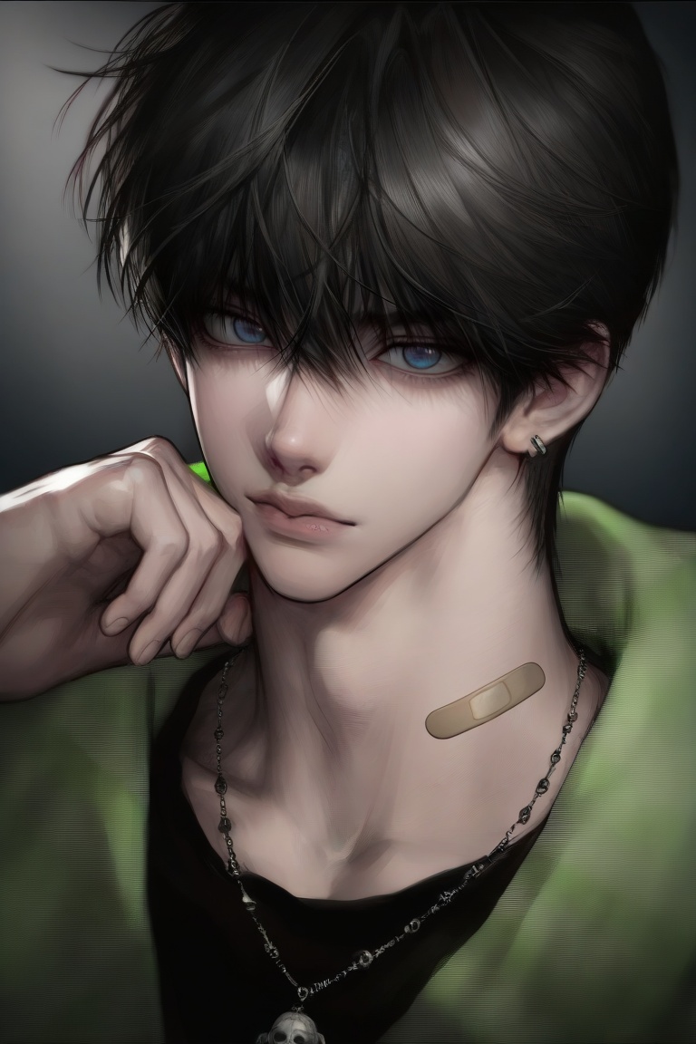 solo,  bangs,  blue eyes on Tensor.Art