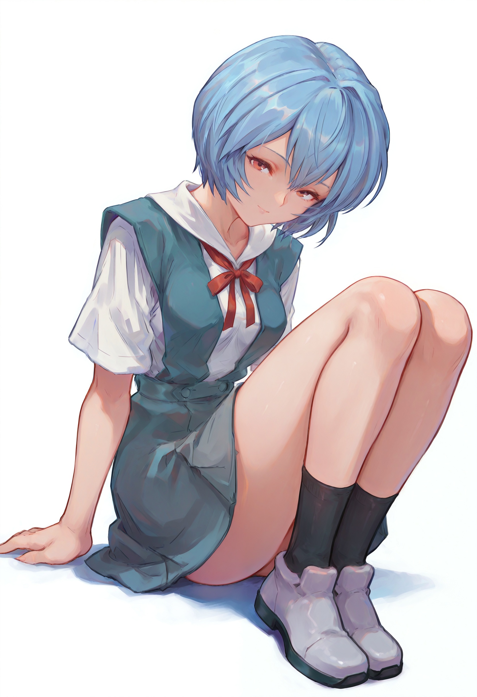 1girl,  ayanami rei,  solo on Tensor.Art