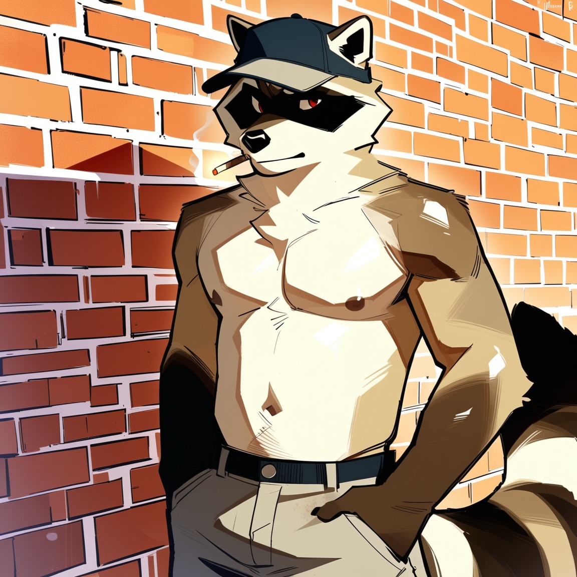 Itymnro,  procyonid,  raccoon on Tensor.Art