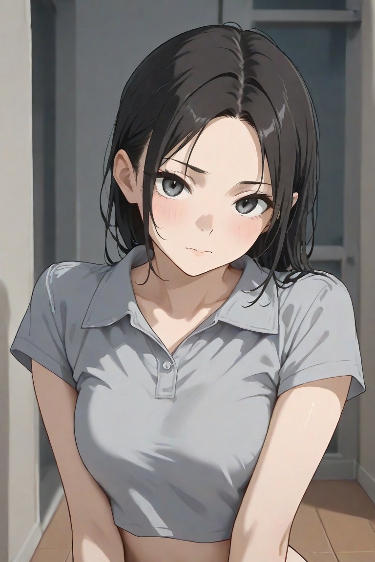 dancinggirl,  black hair,  slender on Tensor.Art