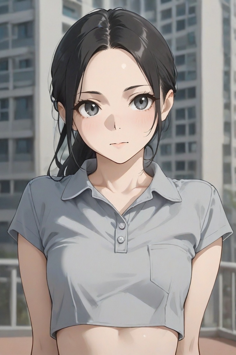 dancinggirl,  black hair,  slender on Tensor.Art