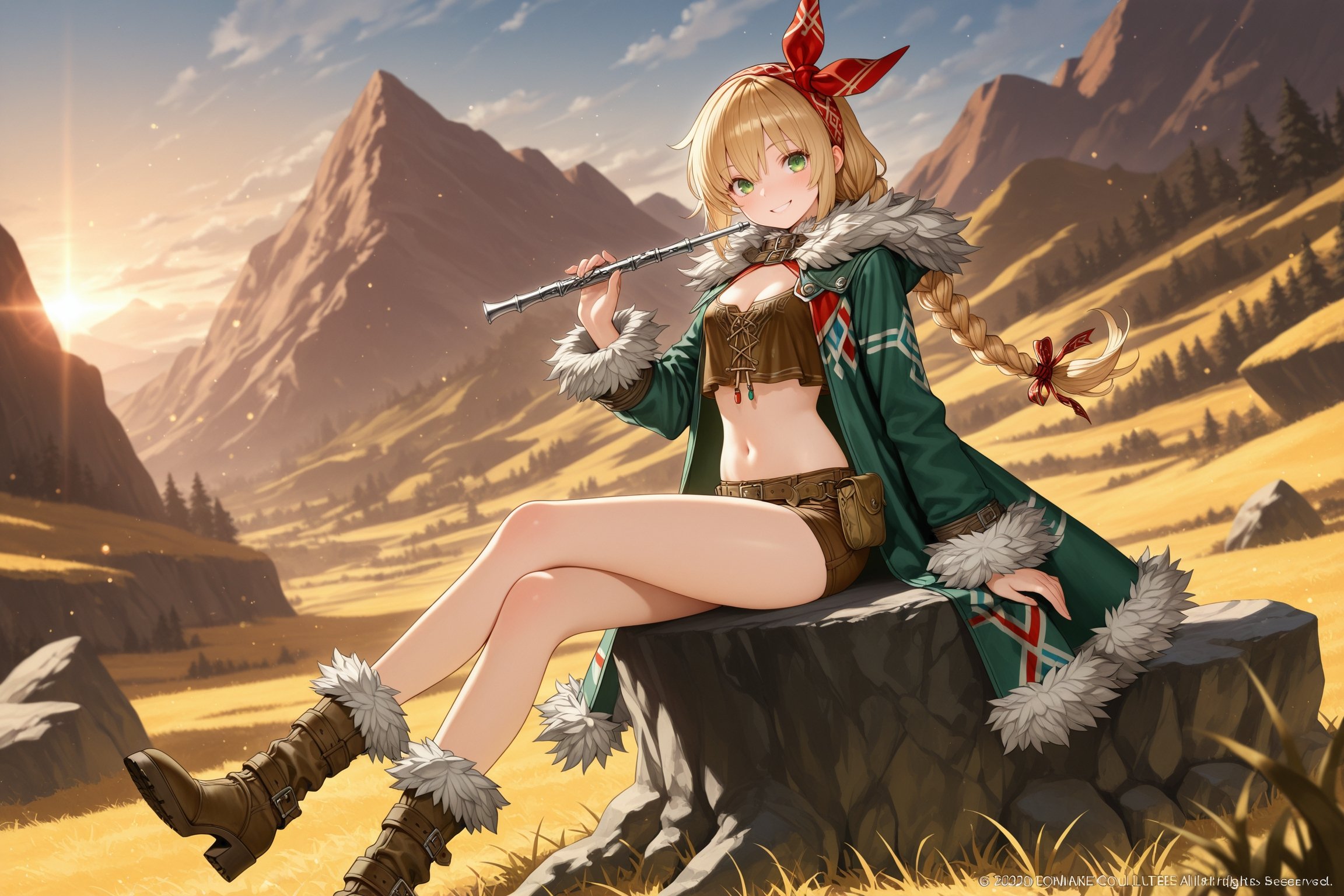 outdoors scenery1girl,  rs_beast_tamer-summoner_(new_outfit),  small breasts on Tensor.Art