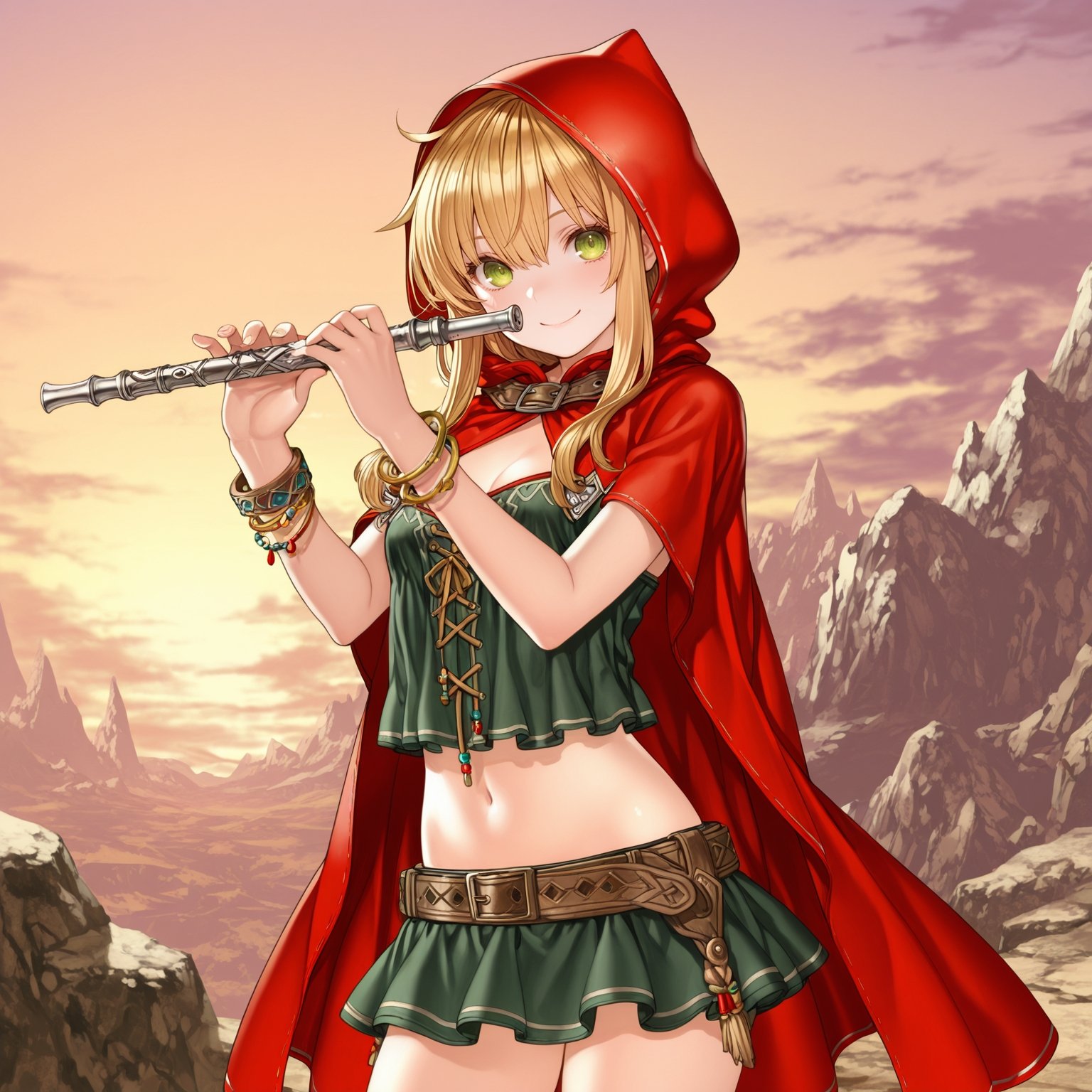 outdoors 1girl,  solo,  smilers_beast_tamer-summoner_(old_outfit) on Tensor.Art