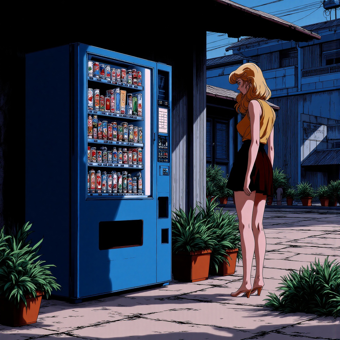 retro anime,  retro anime aesthetic,  1990s summer day on Tensor.Art