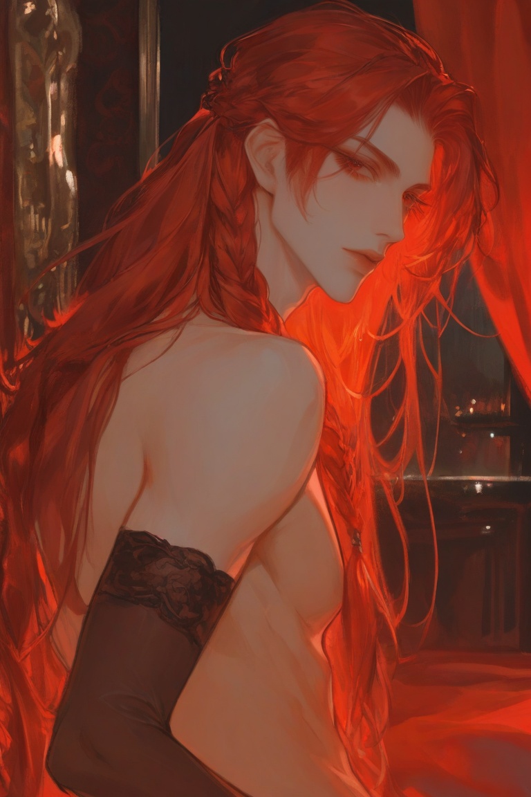 solo,  long hair,  1boy on Tensor.Art