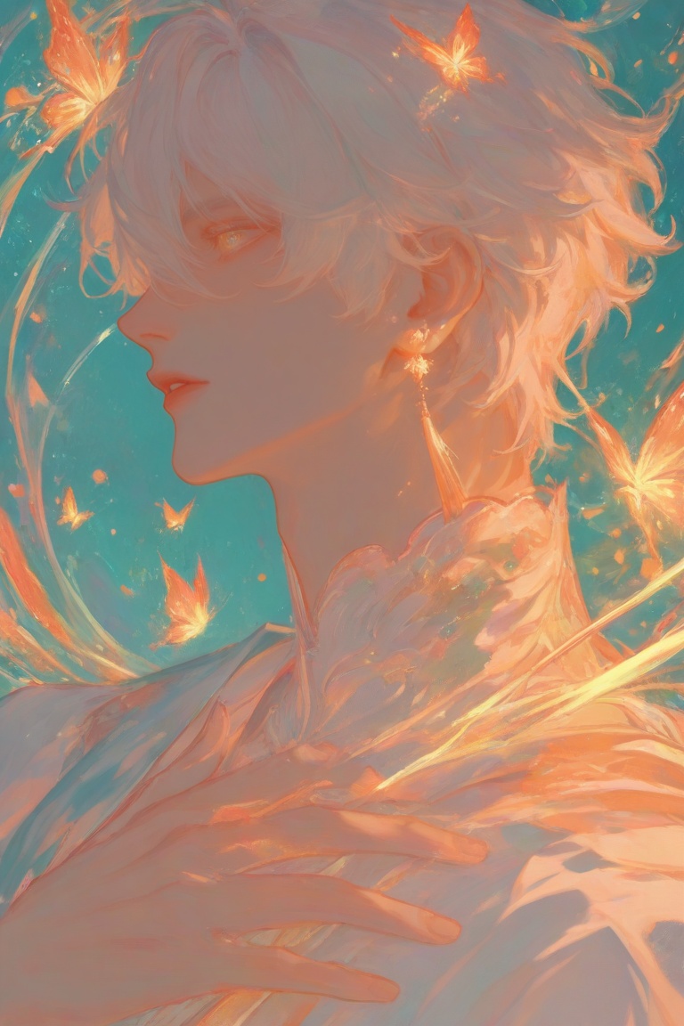 solo,  short hair,  bangs on Tensor.Art