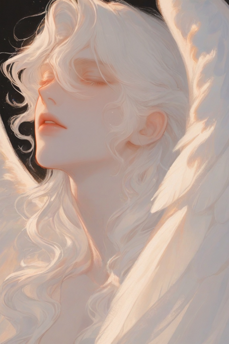 solo,  long hair,  bangs on Tensor.Art
