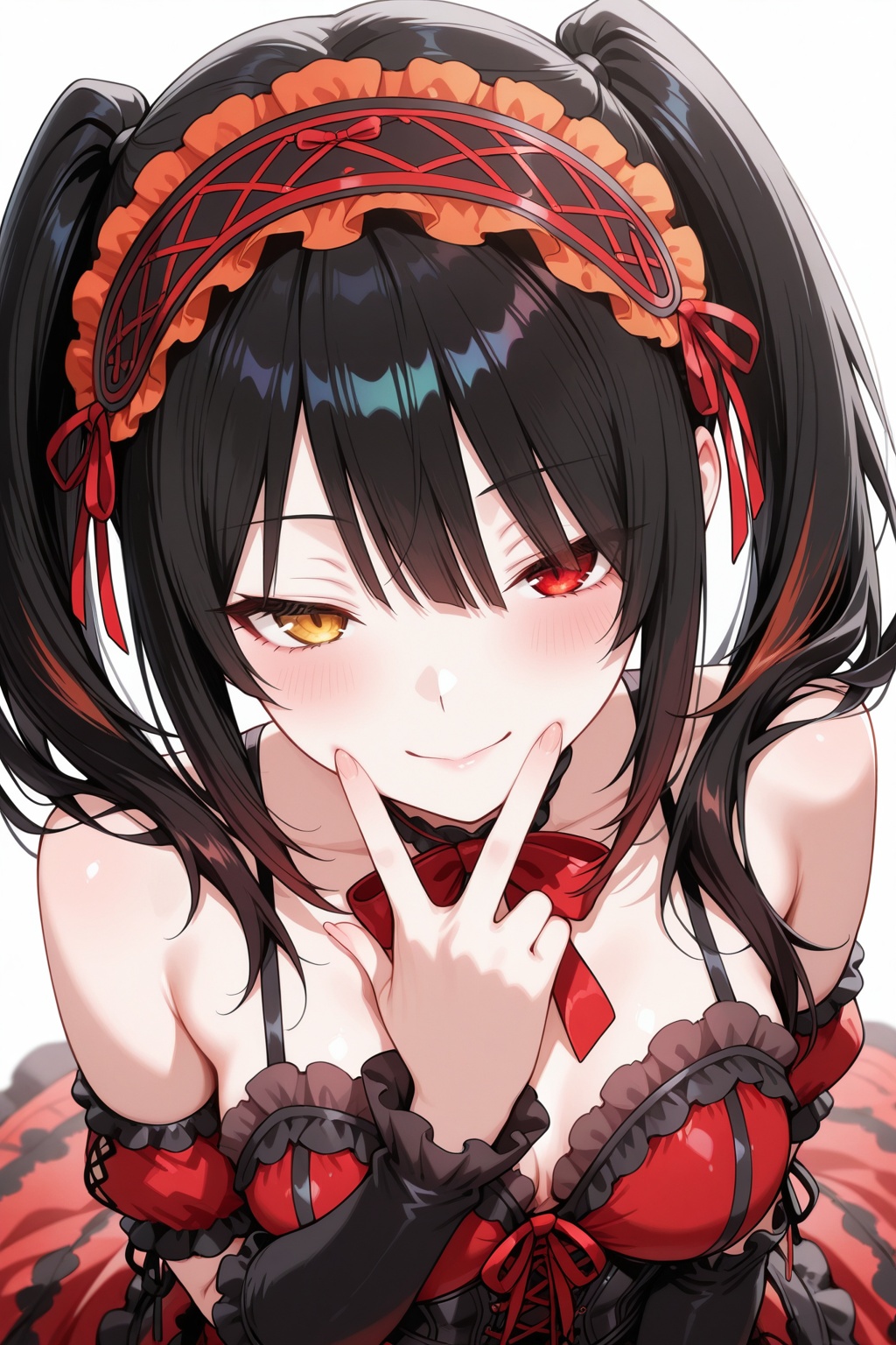 1girl,  solo,  kurumi tokisaki astral dress on Tensor.Art