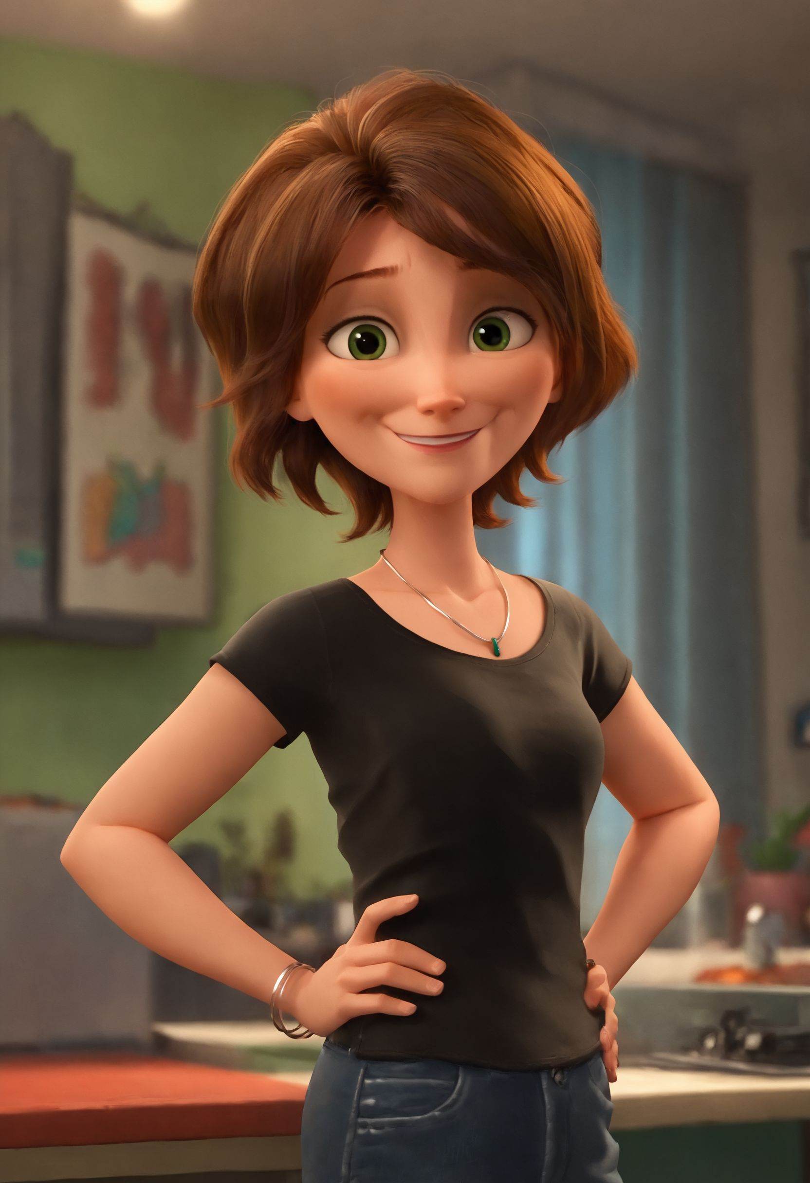 auntcass,  1girl,  brown hair on Tensor.Art
