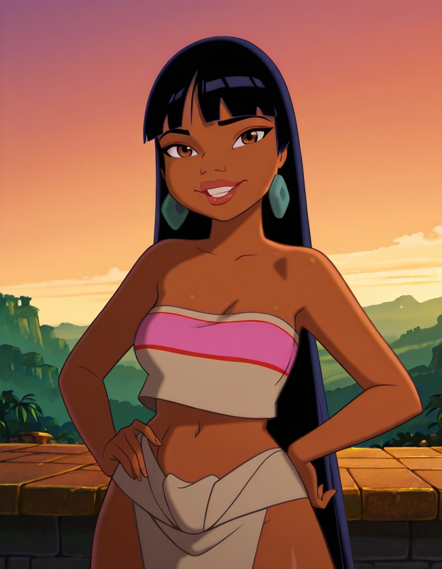 chel,  1girl,  black hair on Tensor.Art