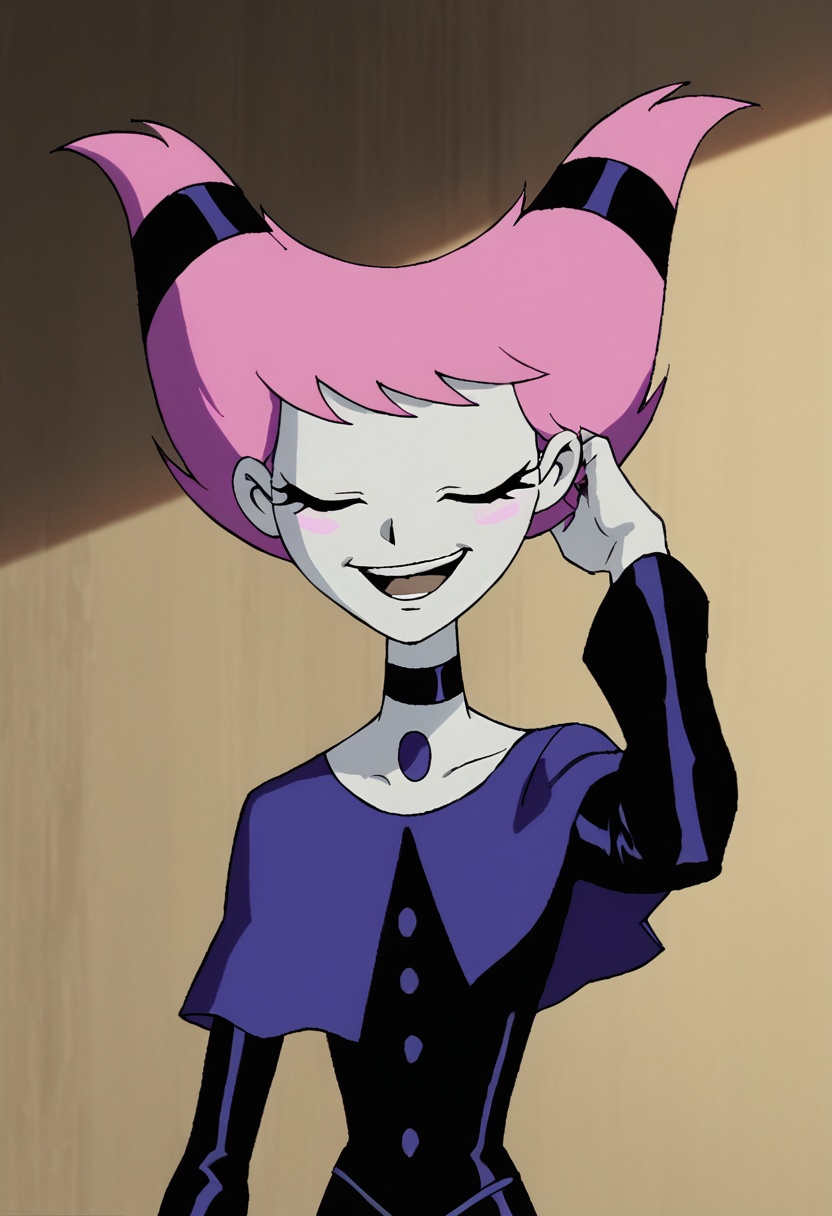 Jinx,  hand in own hair,  1girl on Tensor.Art