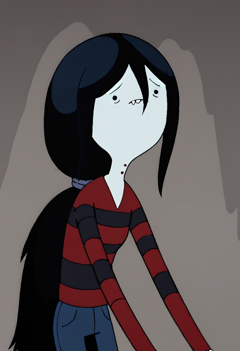 marceline,  silly face,  black hair on Tensor.Art