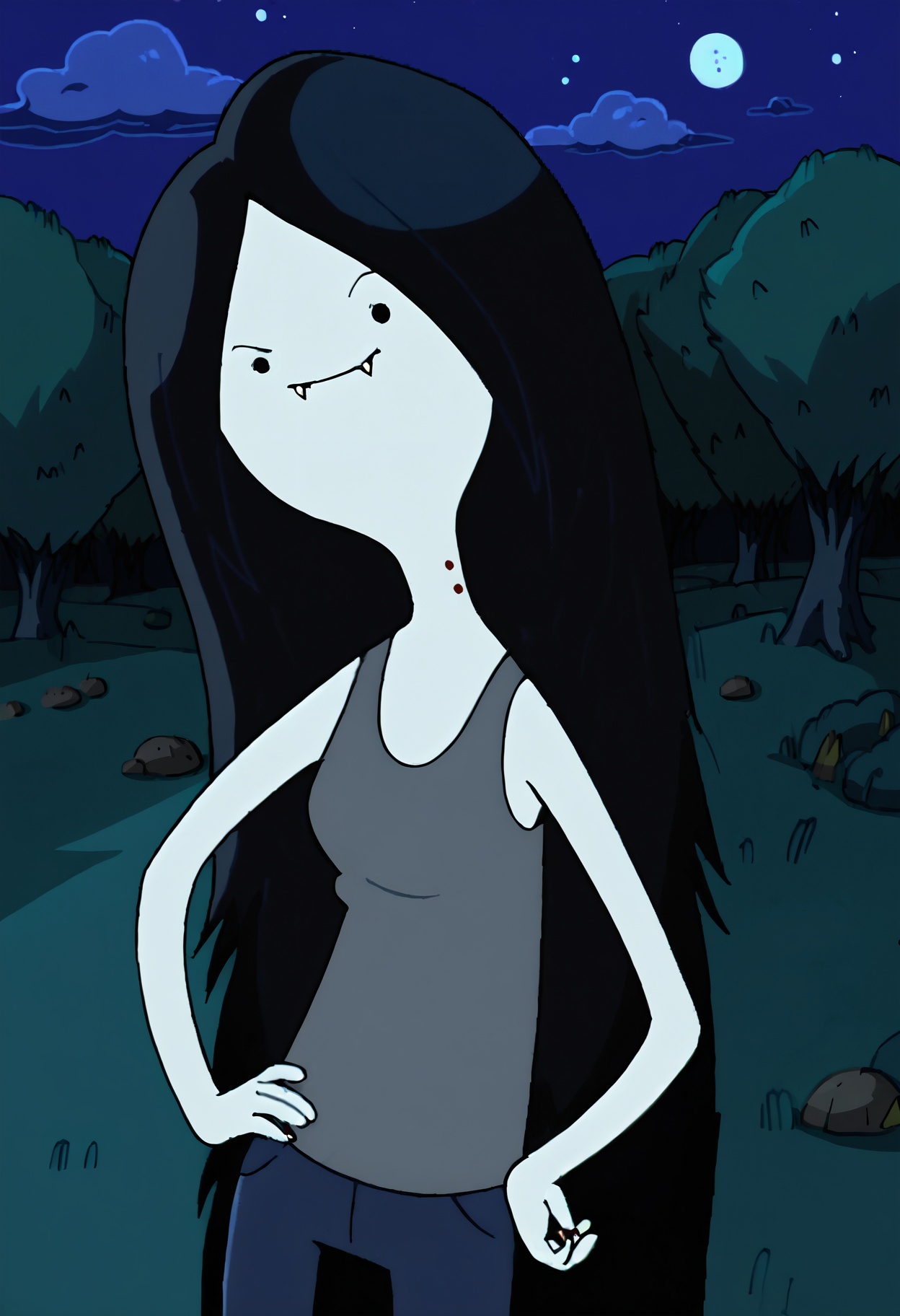 marceline,  1girl,  fangs on Tensor.Art