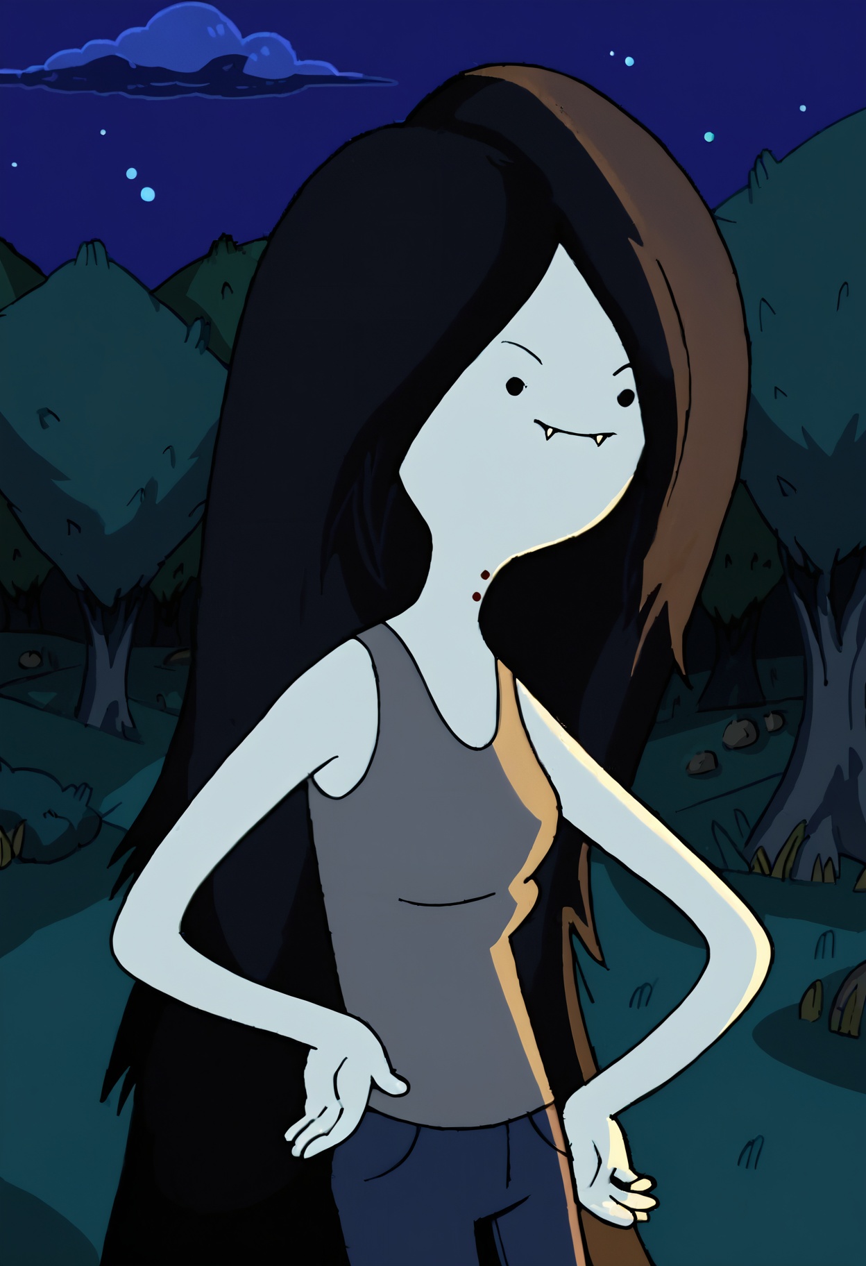 marceline,  1girl,  fangs on Tensor.Art