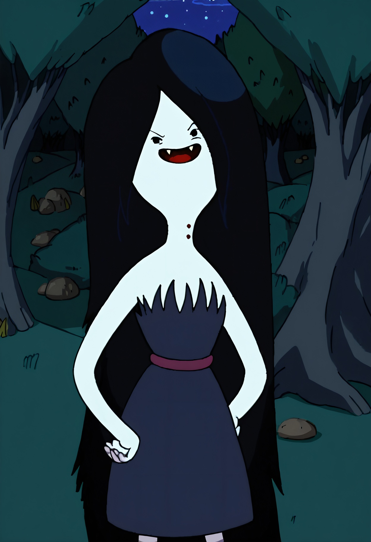 marceline,  1girl,  fangs on Tensor.Art