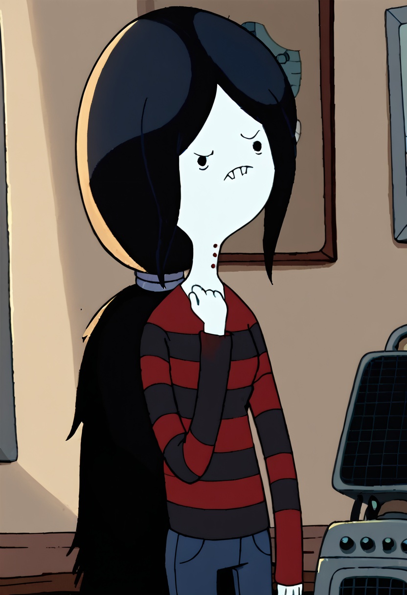 marceline,  silly face,  black hair on Tensor.Art