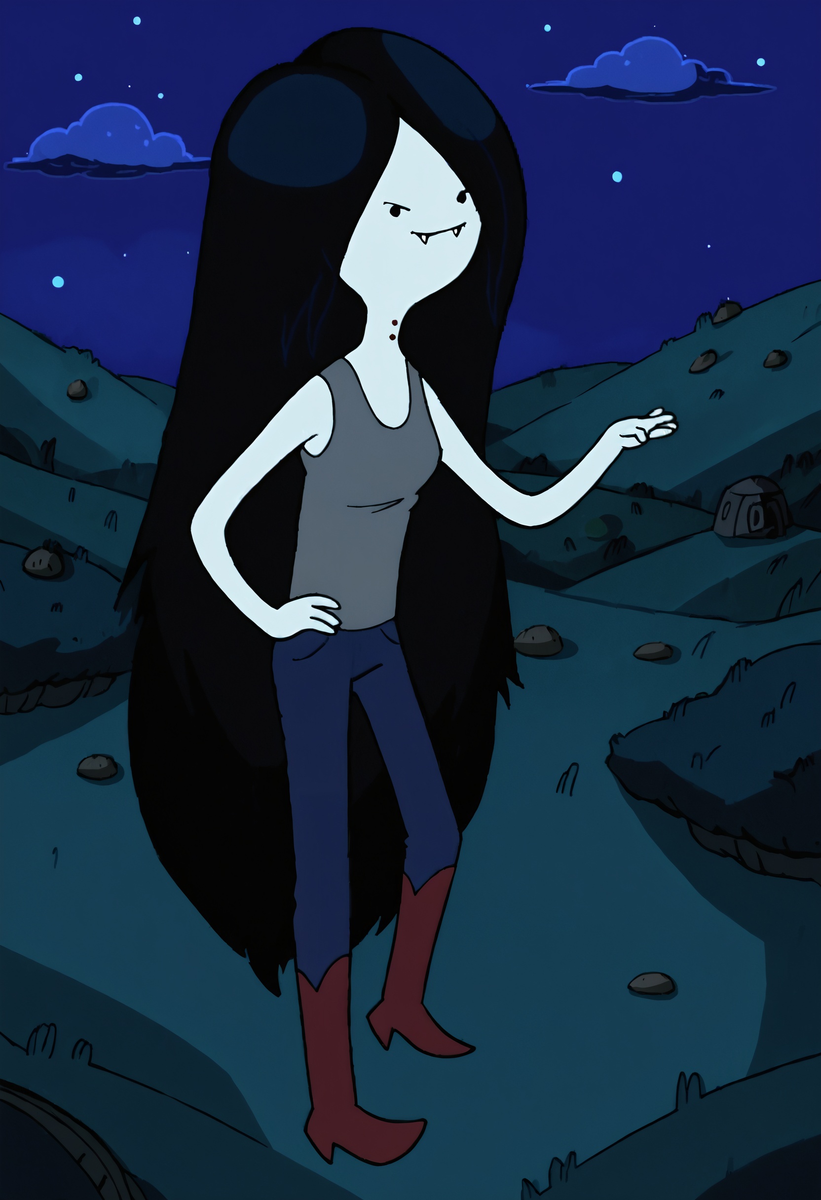 marceline,  1girl,  fangs on Tensor.Art