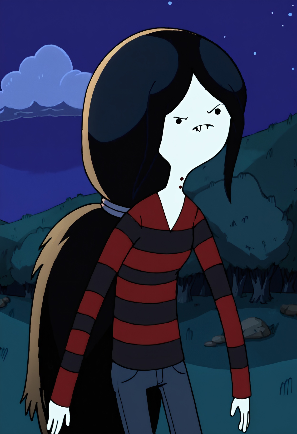 marceline,  silly face,  black hair on Tensor.Art