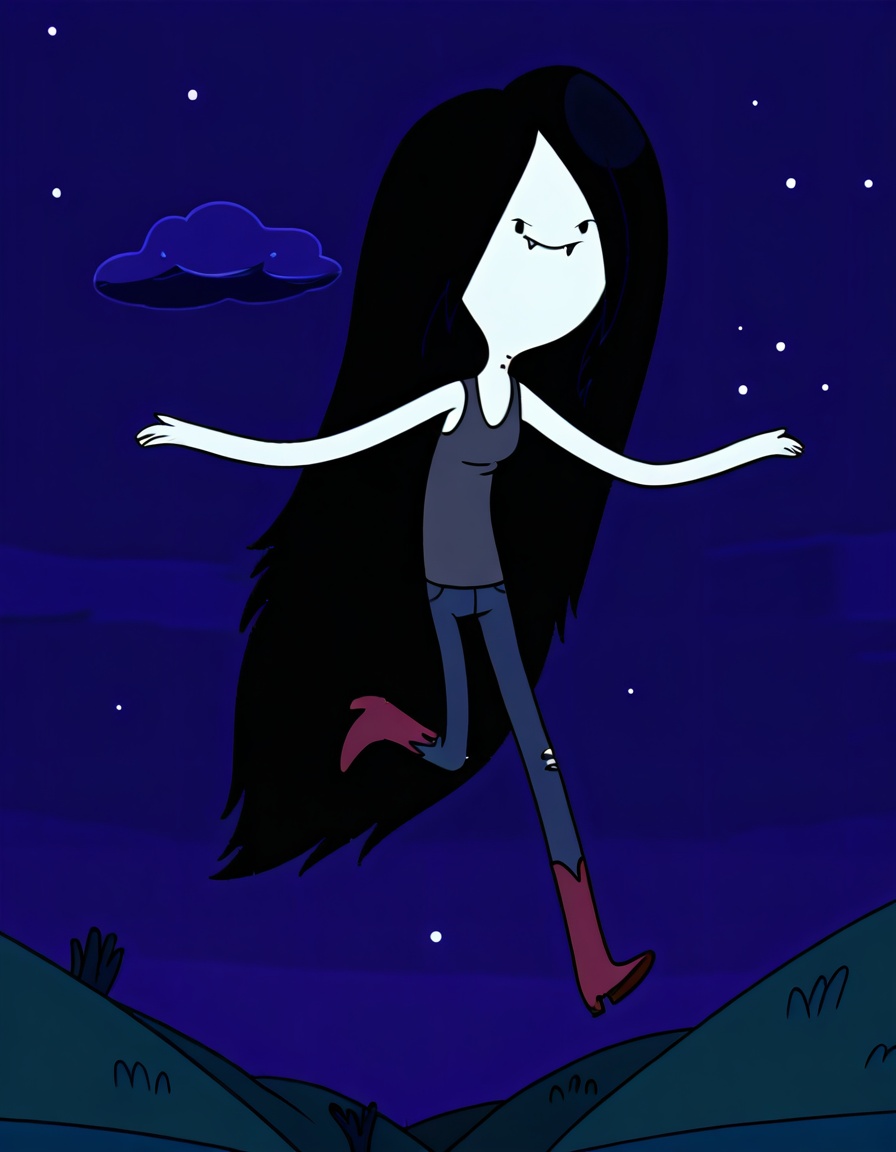 marceline,  1girl,  fangs on Tensor.Art