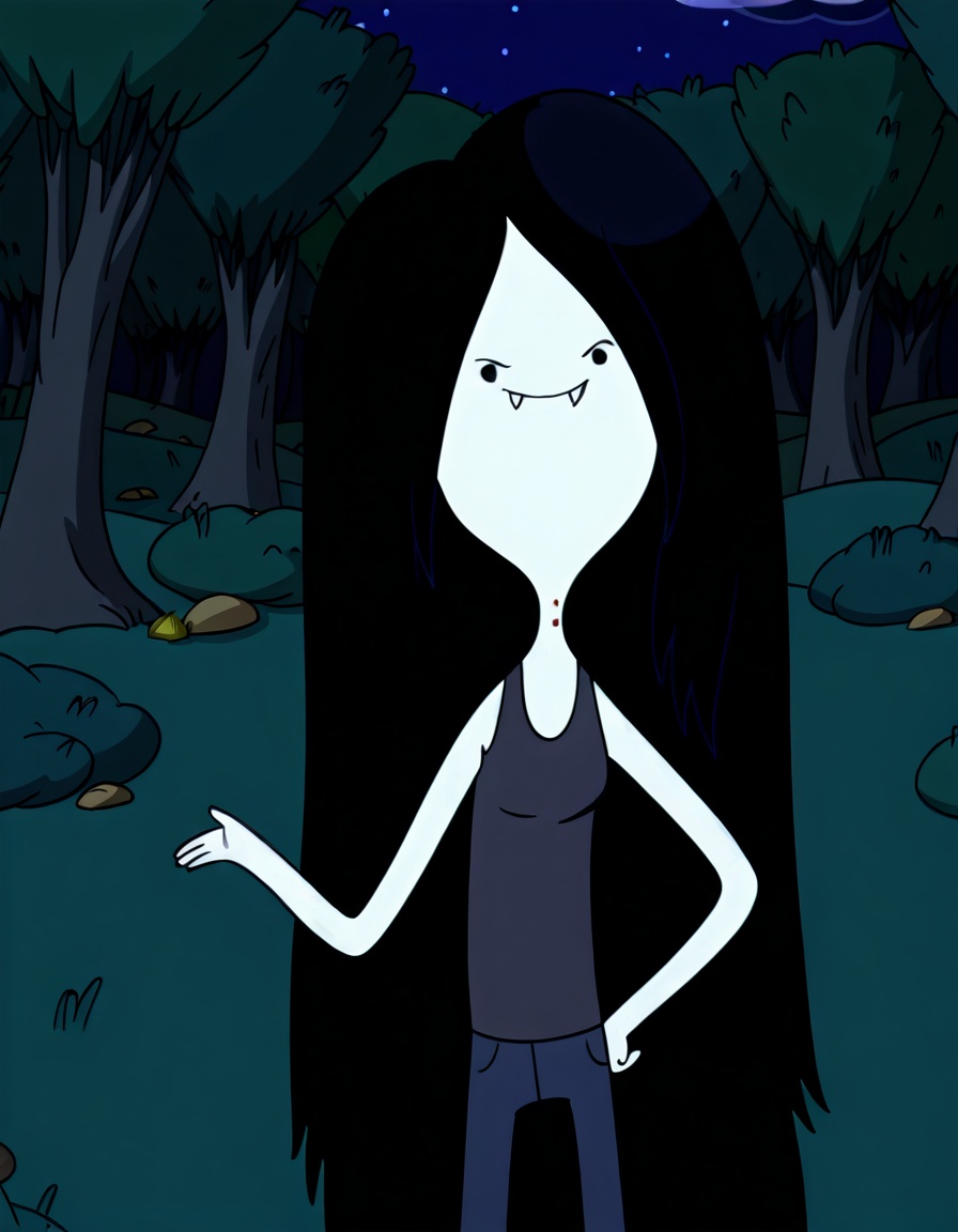 marceline,  1girl,  fangs on Tensor.Art
