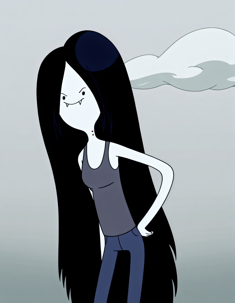 marceline,  1girl,  fangs on Tensor.Art