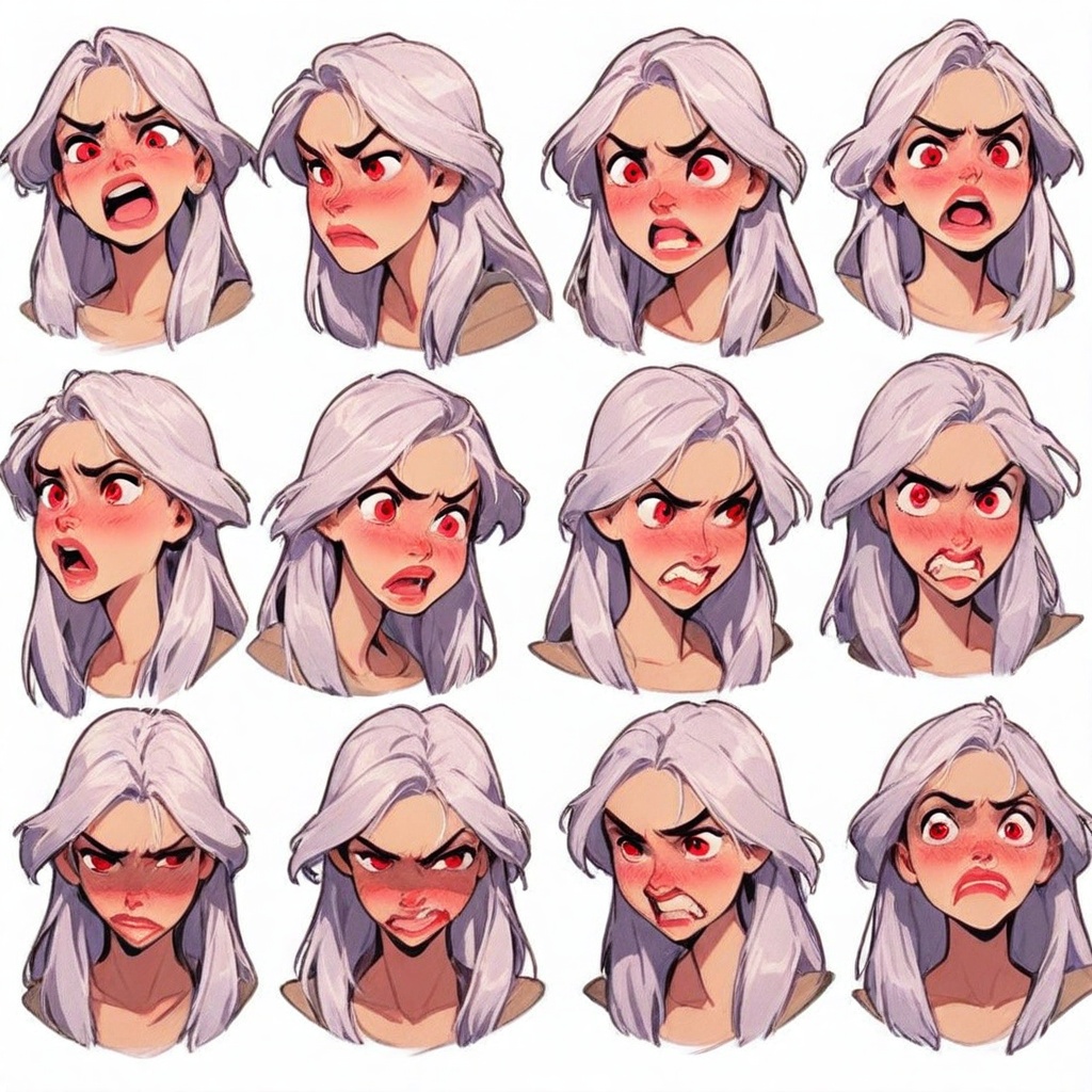 character sheet,  multiple views,  reference sheet on Tensor.Art