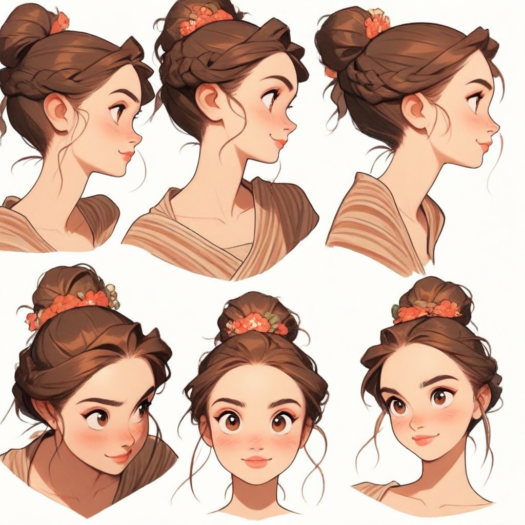 character sheet,  multiple views,  reference sheet on Tensor.Art
