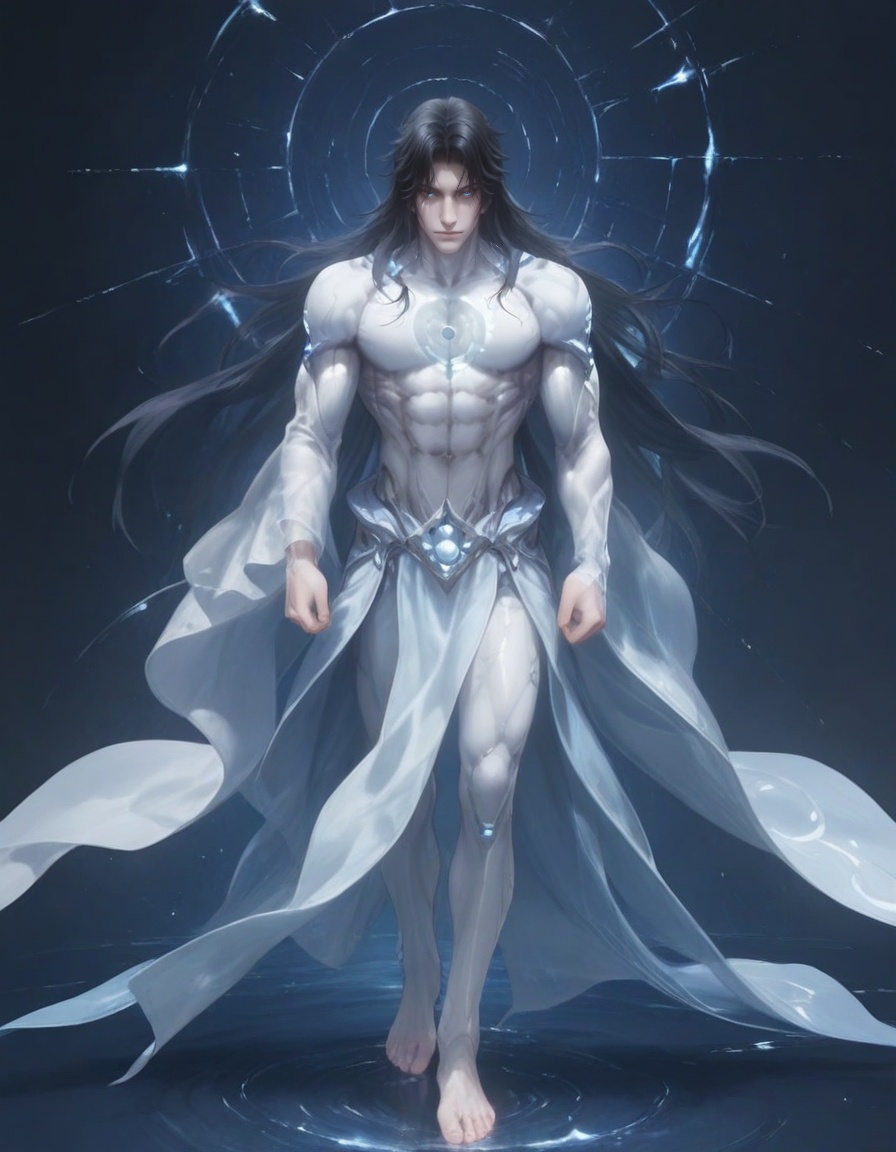 1boy,  (rei \(sanbonzakura\):0.8),  (watercolor art) on Tensor.Art