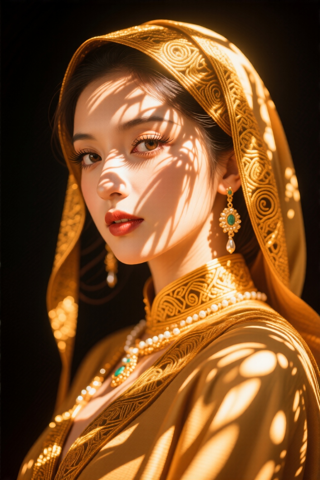 a beautiful anime hijab girl,  elegant arabic hijab,  detailed intricate hijab folds on Tensor.Art
