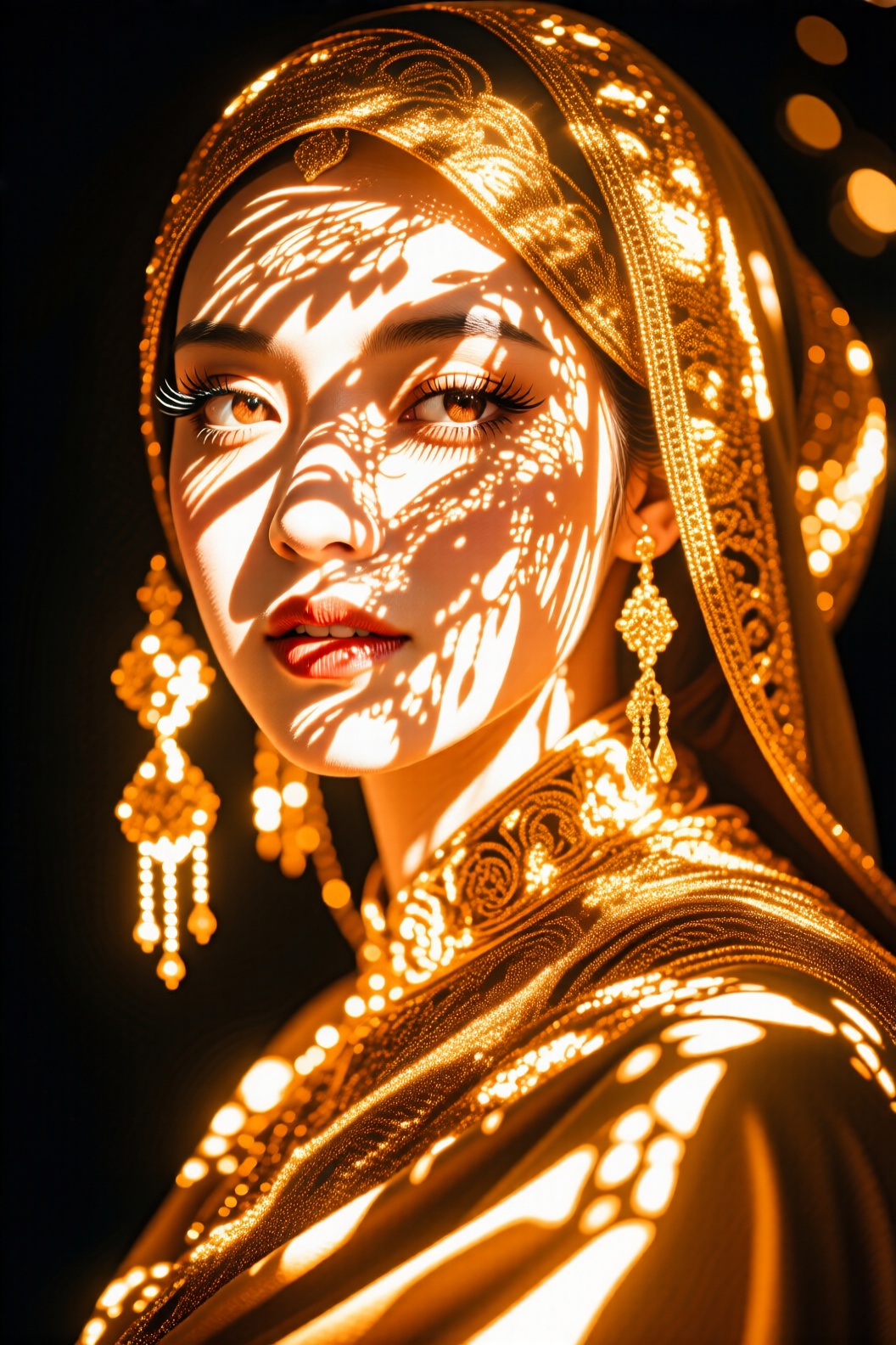 a beautiful anime hijab girl,  elegant arabic hijab,  detailed intricate hijab folds on Tensor.Art