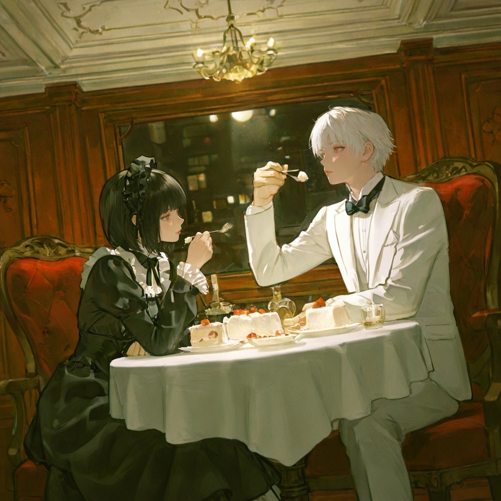 1girl,  black hair,  hime cut on Tensor.Art