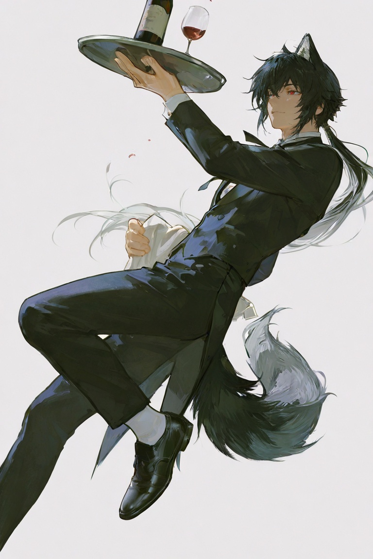 1man,  male focus,  black hair on Tensor.Art