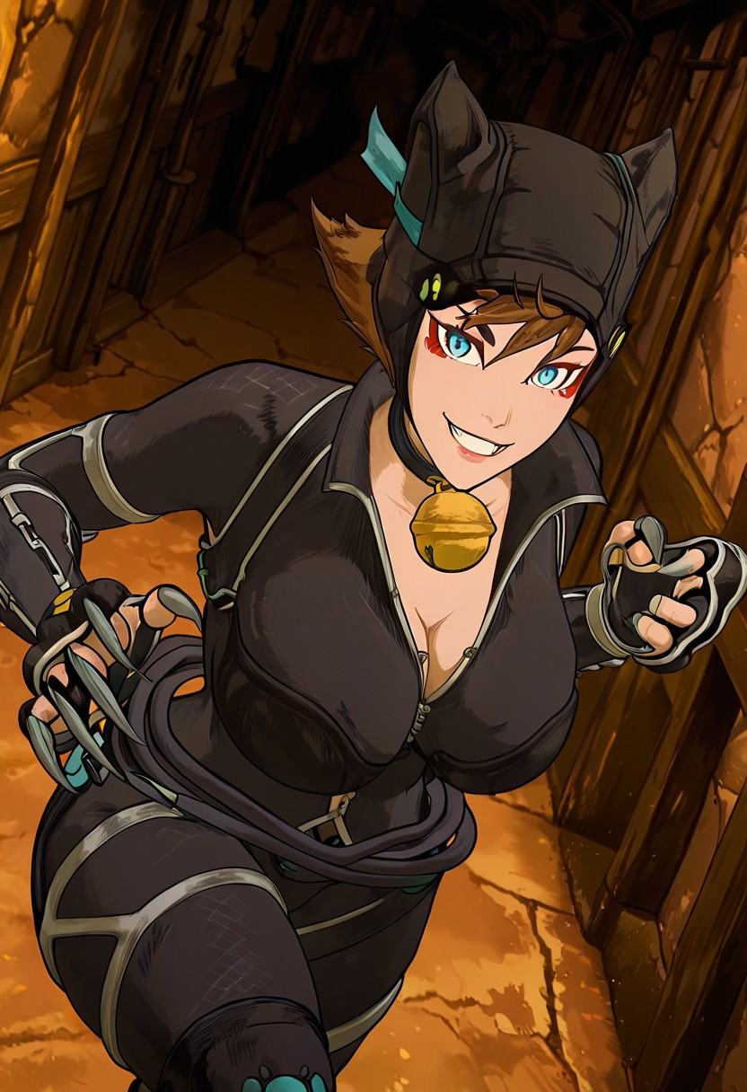 catwomanbatmaninja,  1girl,  blue eyes on Tensor.Art
