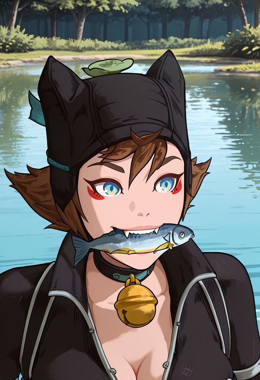 catwomanbatmaninja,  1girl,  blue eyes on Tensor.Art
