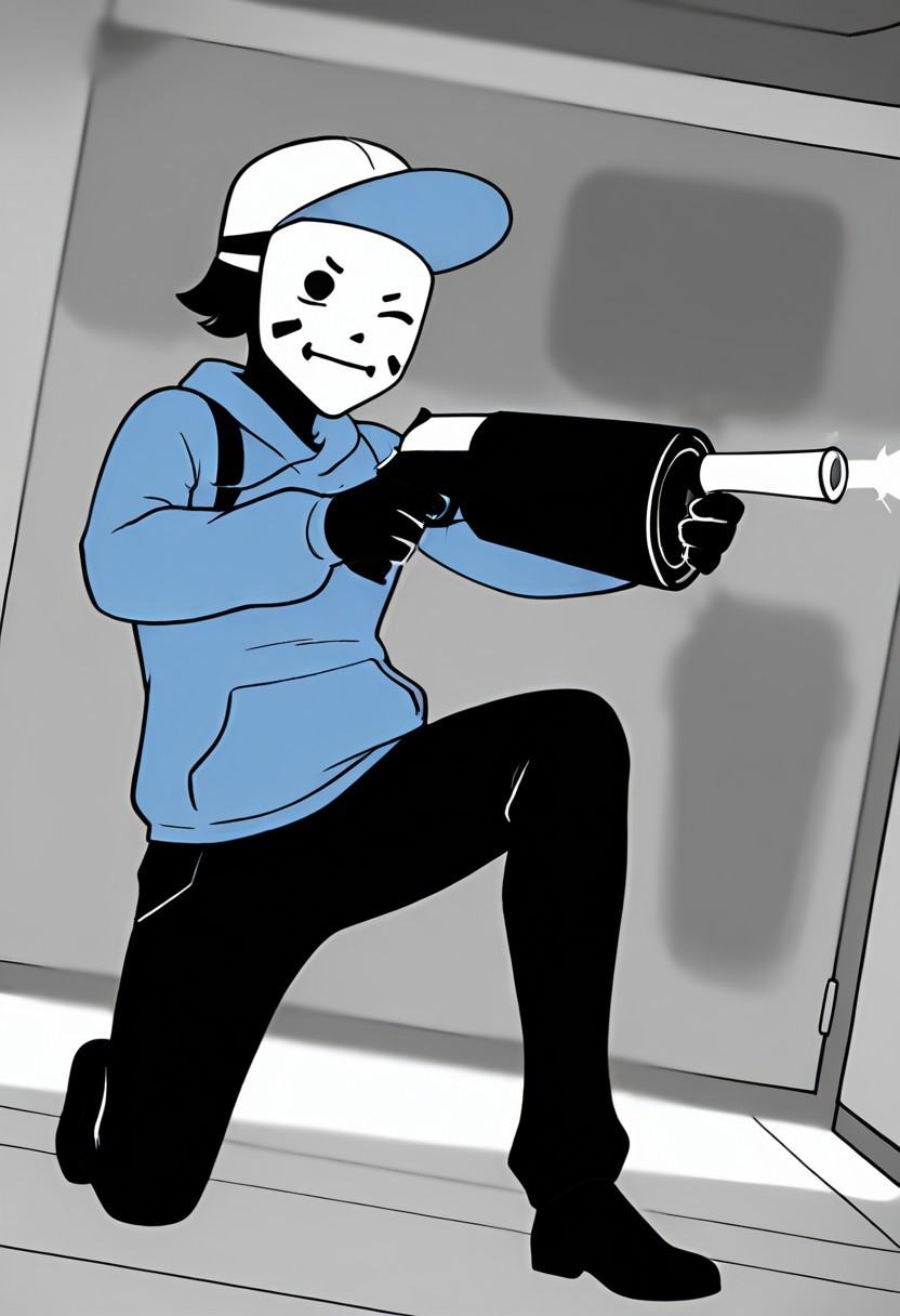 dashmineanddash,  1boy,  mask on Tensor.Art