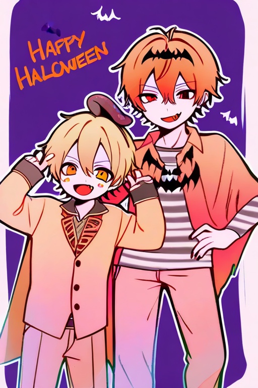 3 boys,  cute Halloween on Tensor.Art
