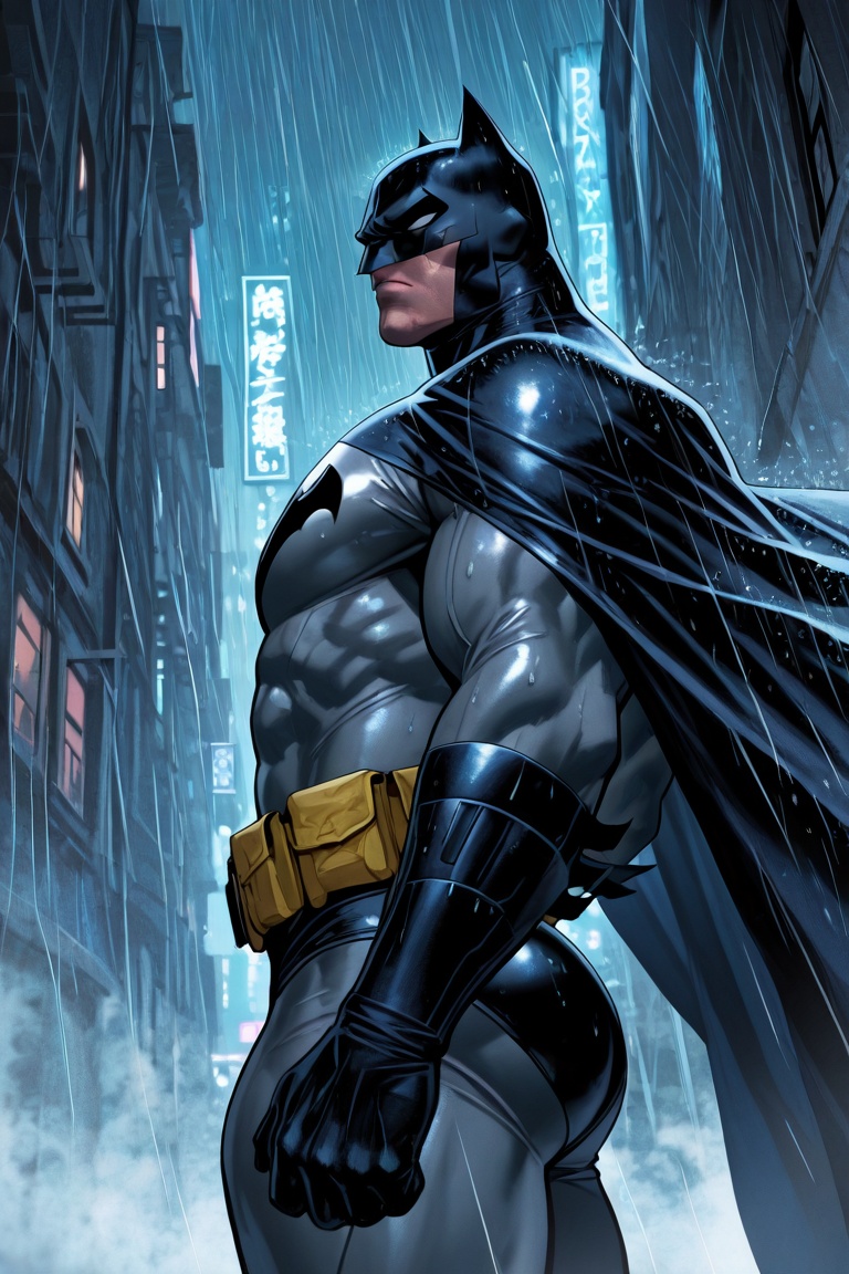 BWBatman,  looking at viewer,  white sclera on Tensor.Art
