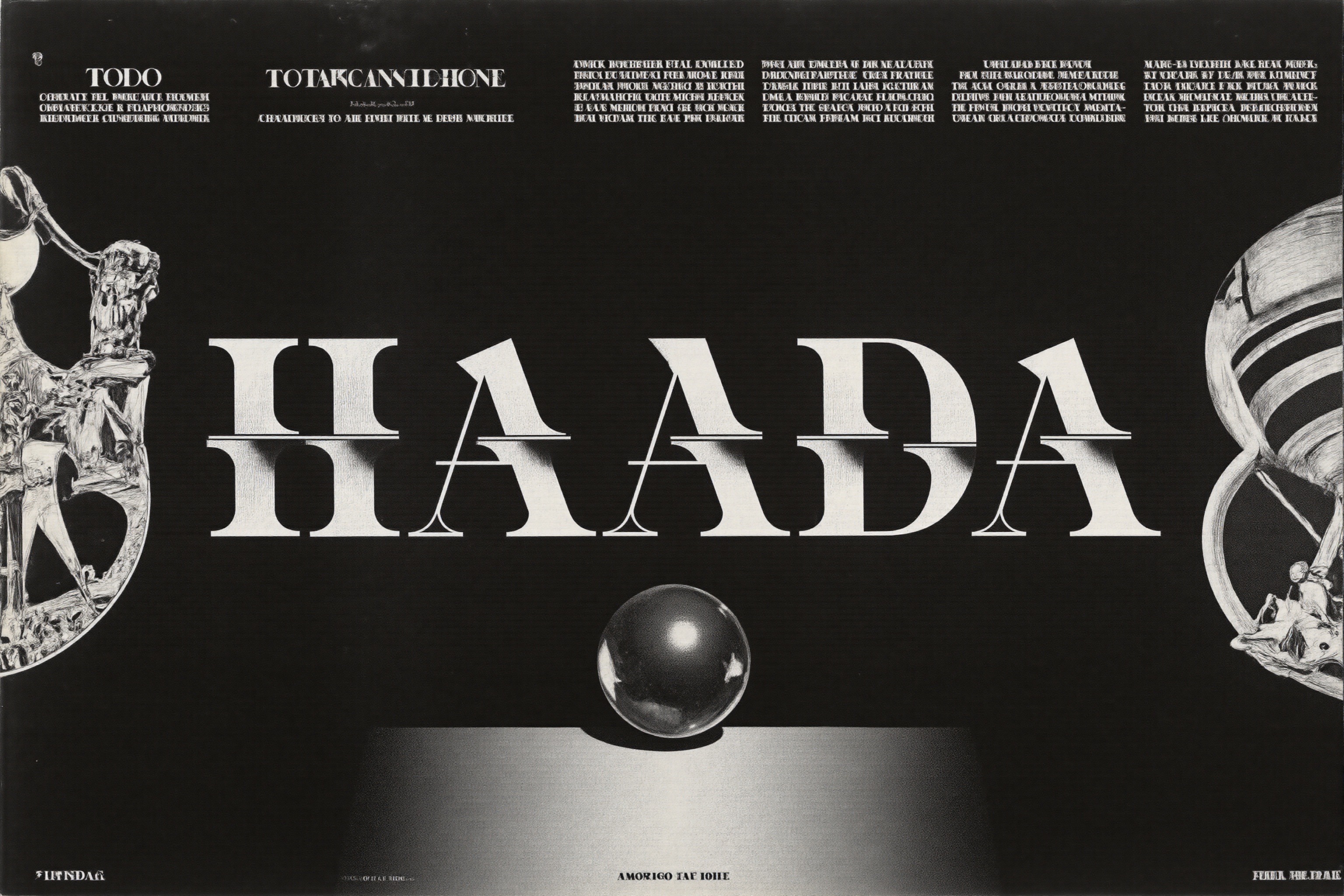 monochrome,  flat cell shades. The image features a bold,  stylized text that reads "HADA" in a large elegant stylized fon...