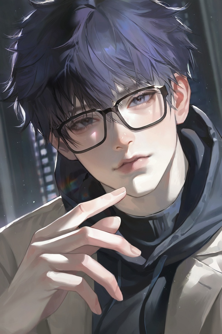 1boy,  black hair,  slightly messy hair on Tensor.Art