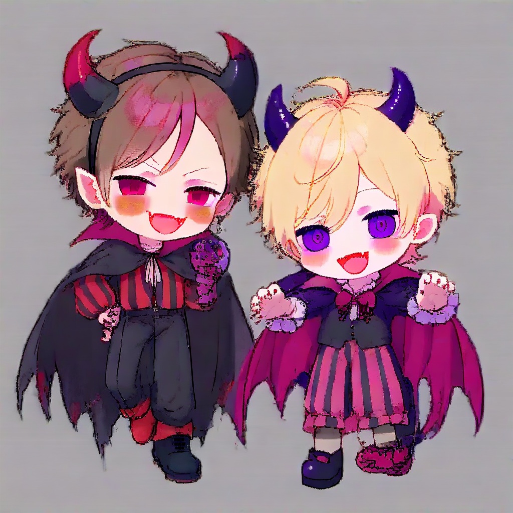 2boys,  vampire Halloween🎃boys on Tensor.Art