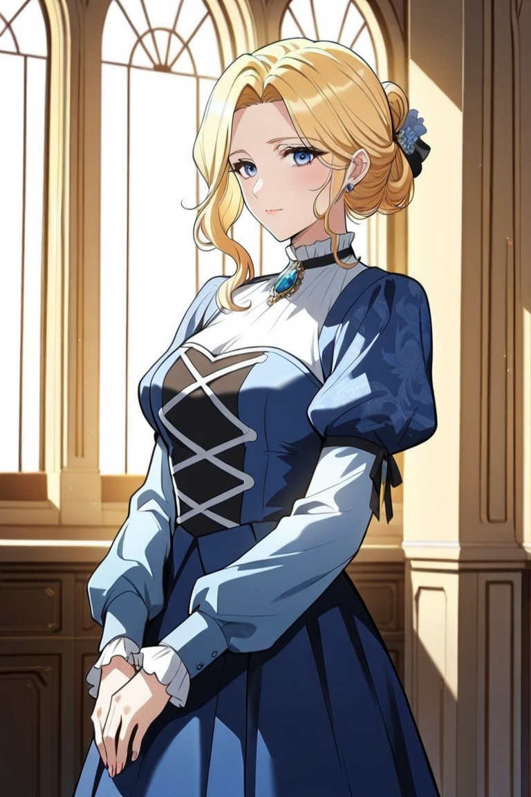 1girl,  solo,  blonde hair on Tensor.Art