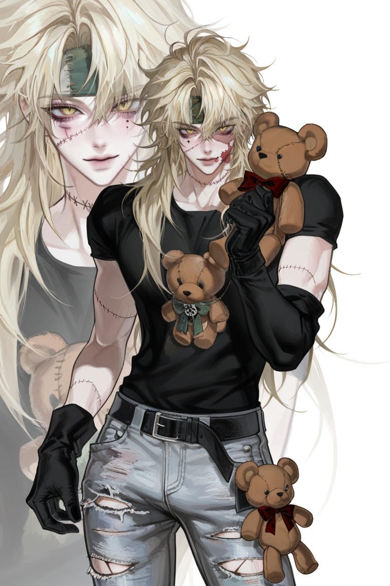 solo,  long hair,  blonde hair on Tensor.Art