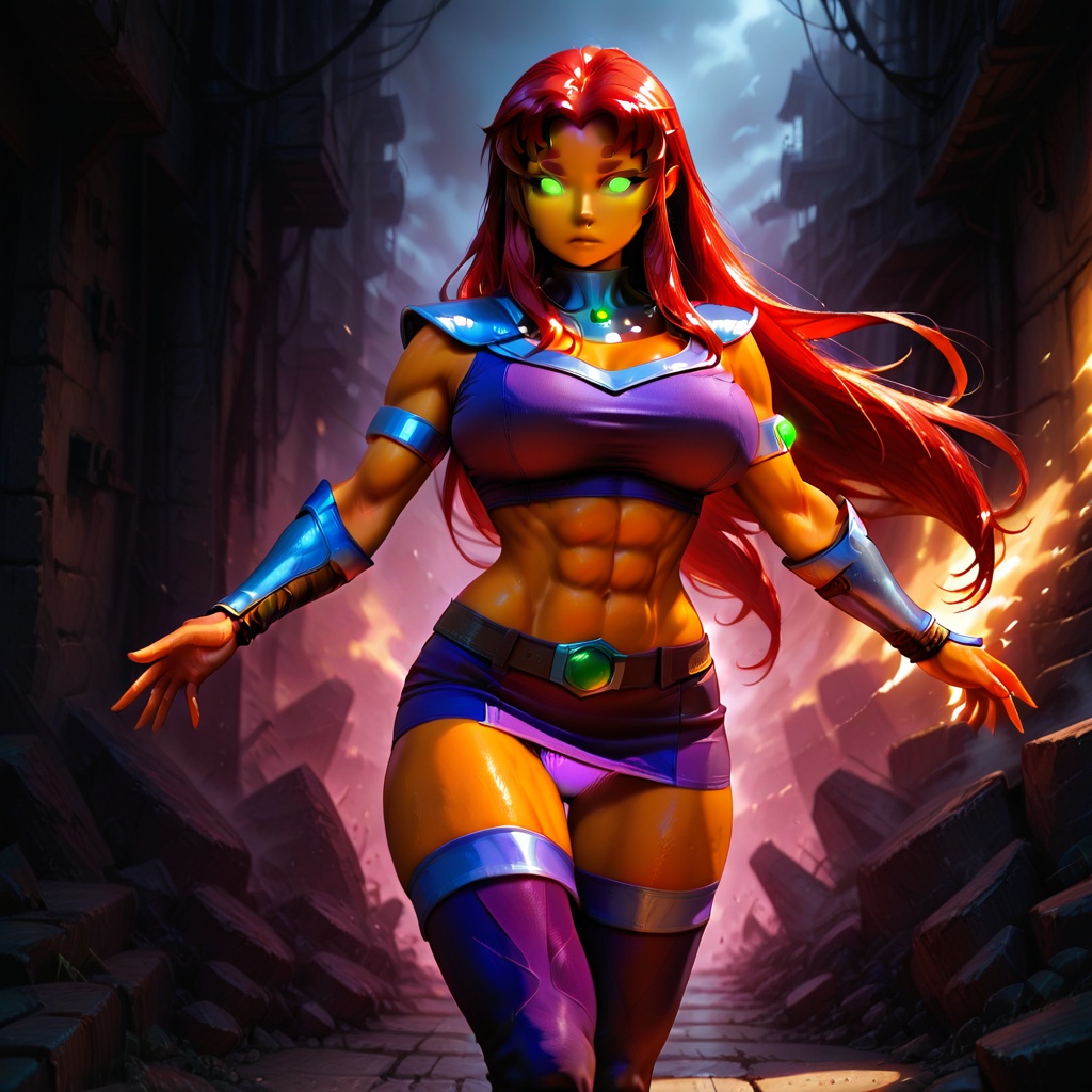 belt,  thighhighs,  large breasts on Tensor.Art