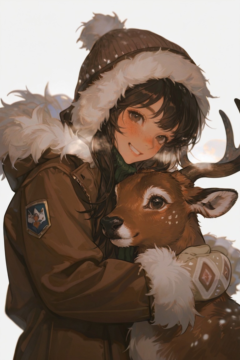 lazypos,  1girl,  brown eyes on Tensor.Art