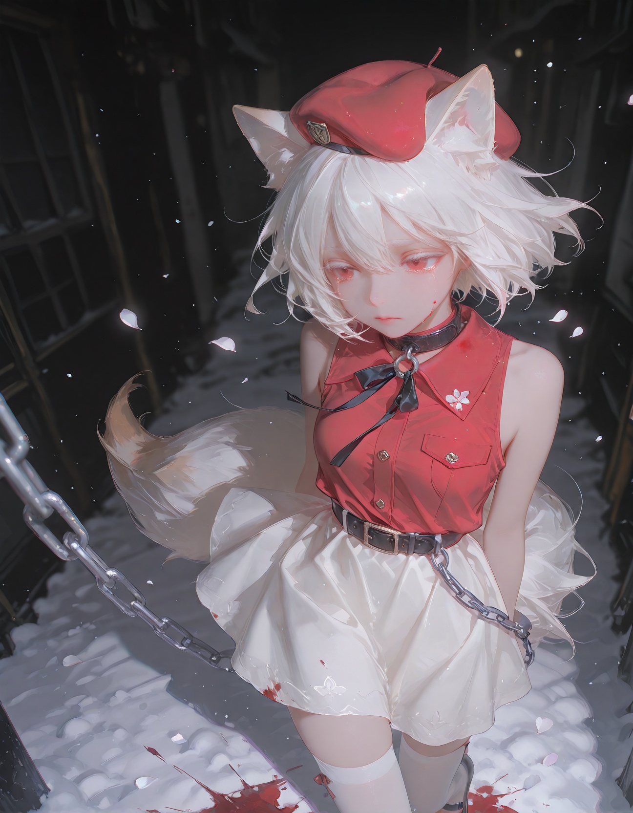 m1qi_illu,  action scene,  blood on clothes on Tensor.Art