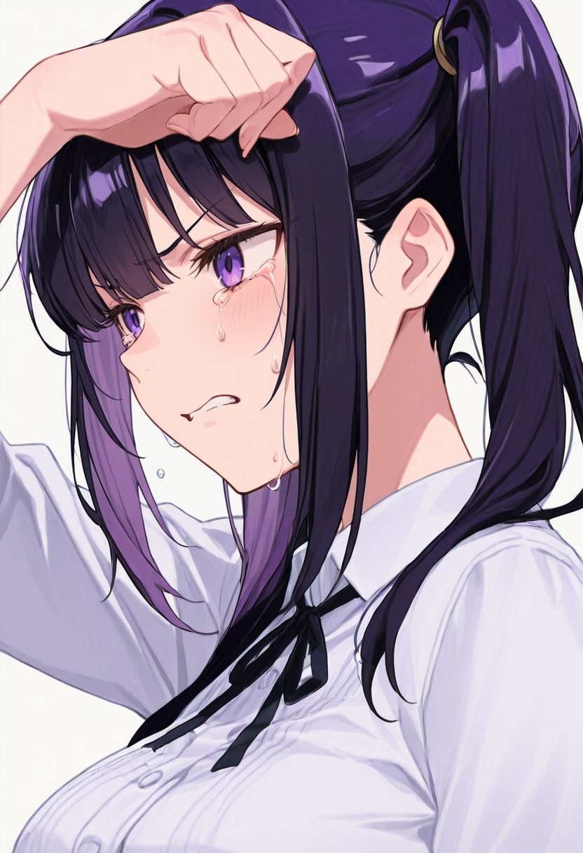 masterpiece,  high quality details,  arm draped over forehead on Tensor.Art