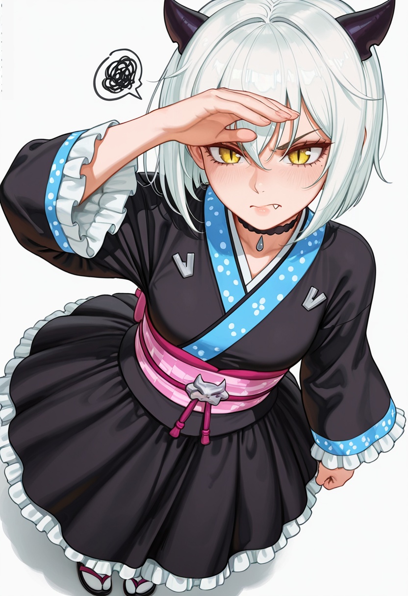 masterpiece,  high quality details,  arm draped over forehead on Tensor.Art