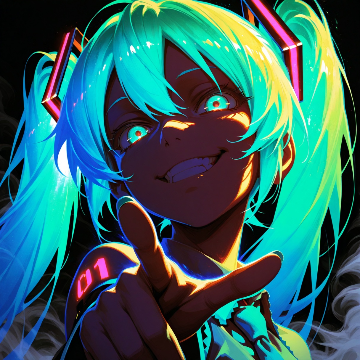 movie perspective,  chiaroscuro,  Hatsune Miku on Tensor.Art
