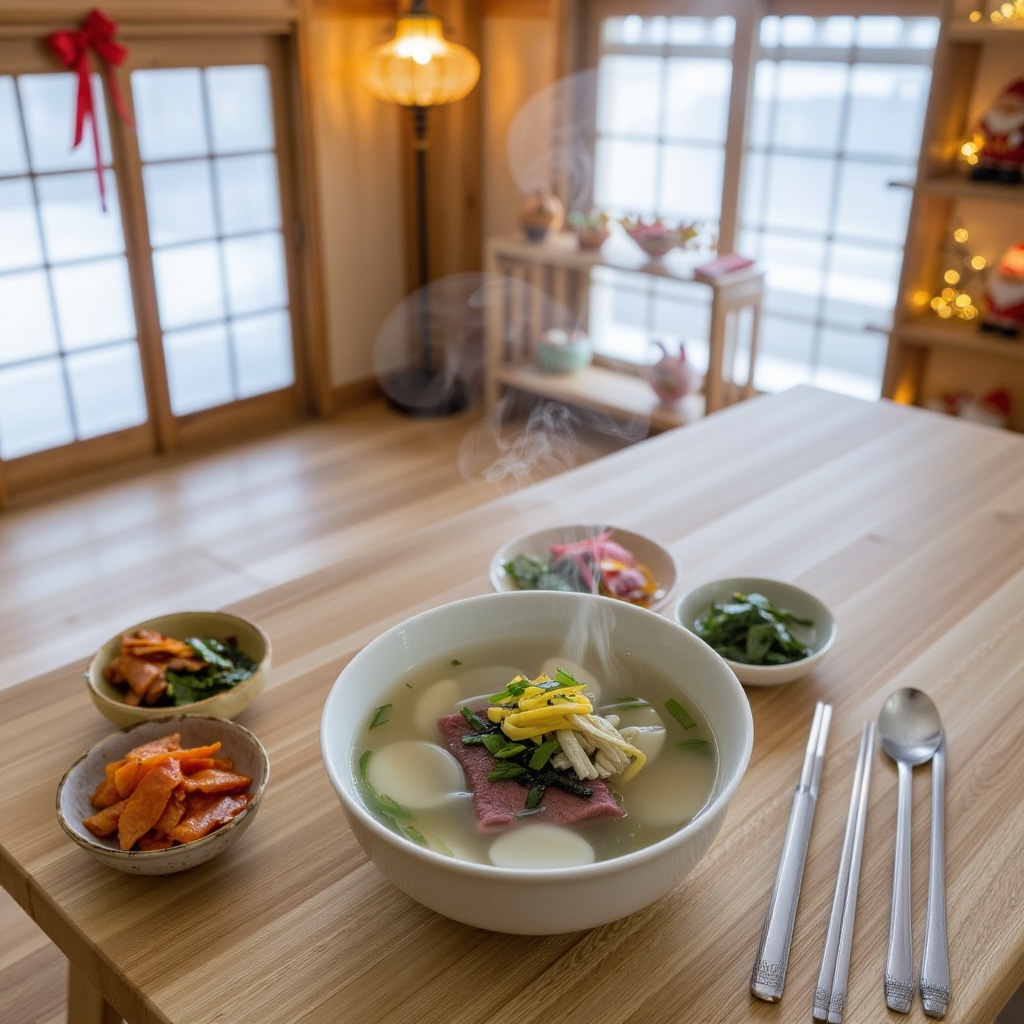Photorealistic,  cinematic style,  horizontal angle. Inside a traditional Korean hanok house with wooden beams on Tensor.Art